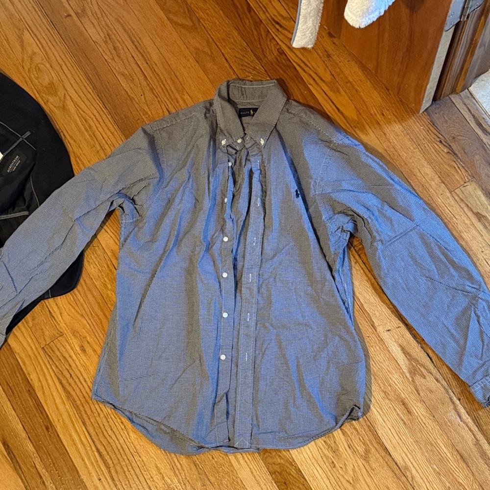 Ralph Lauren Black & White Button-Down Shirt